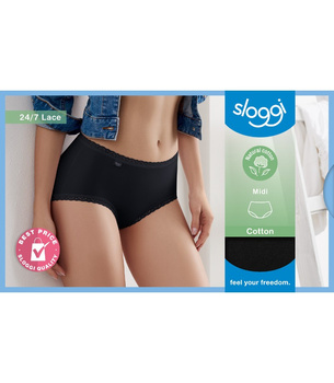 Majtki damskie sloggi 24/7 Cotton Lace Midi