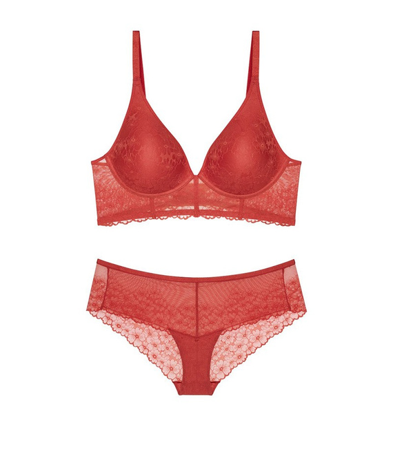 Komplet czerwonej bielizny: Biustonosz Bright Spotlight P + Majtki damskie Bright Spotlight Hipster