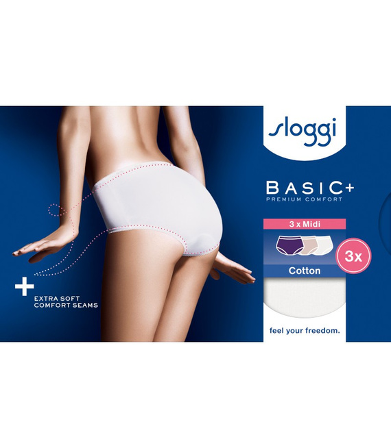 3 x Majtki damskie sloggi Basic+ Midi C3P