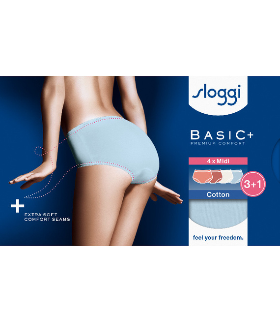 4 x Majtki damskie sloggi Basic+ Midi C4P