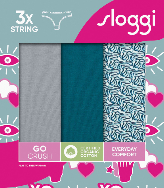 3 x Majtki damskie sloggi GO Crush String C3P