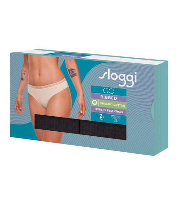 2 x Majtki damskie sloggi GO Ribbed Tai C2P