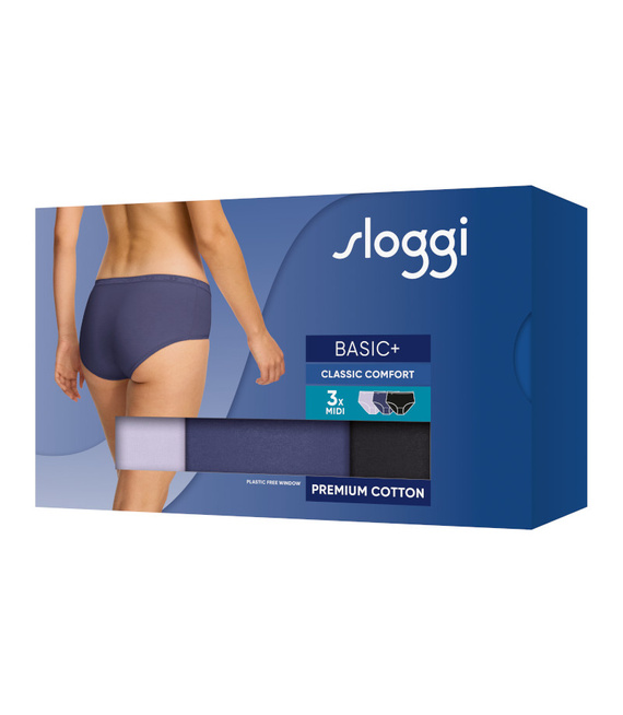 3 x Majtki damskie sloggi Basic+ Midi C3P