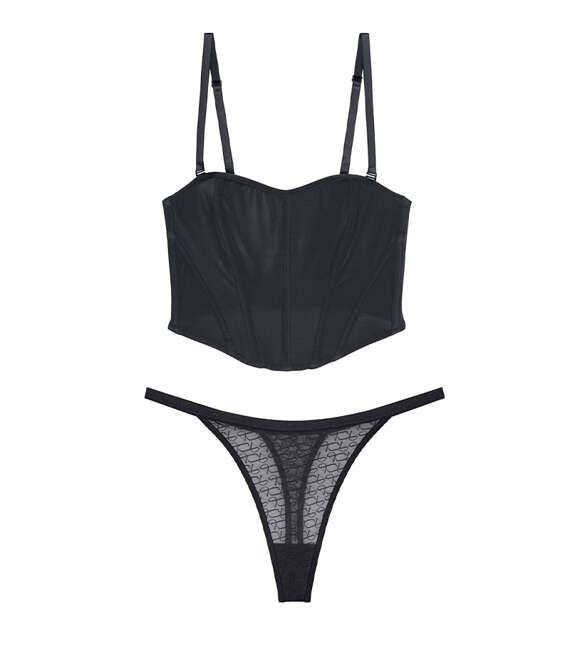 Komplet bielizny z gorsetem: Gorset Signature Sheer Corset + Majtki damskie Signature Sheer String