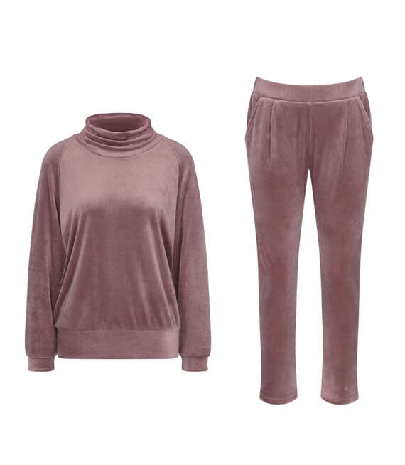 Tiumph Dres damski: Sweter damski Cozy Comfort Velour Sweater + Spodnie damskie Cozy Comfort Velour Trousers