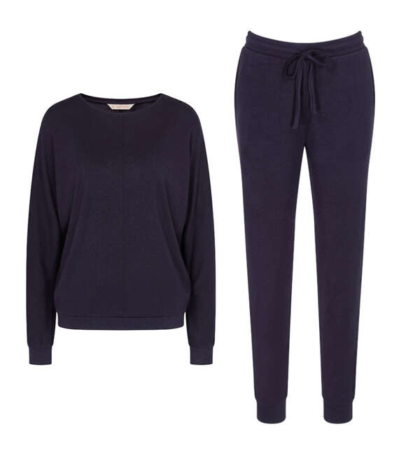 Triumph komplet ciepłych dresów dzianinowych: Koszula damska Cozy Comfort Top 01 + Spodnie damskie Cozy Comfort Trouser